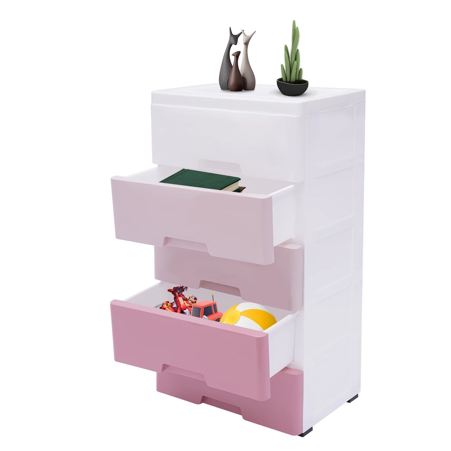 Storage Cabinet Stain-Resistant Plastic Drawers Dresser