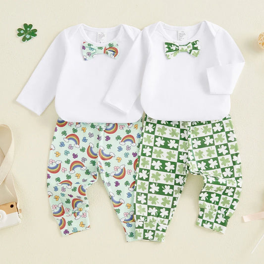 St Patrick s Day Baby Boy Outfit Set with Long Sleeve.