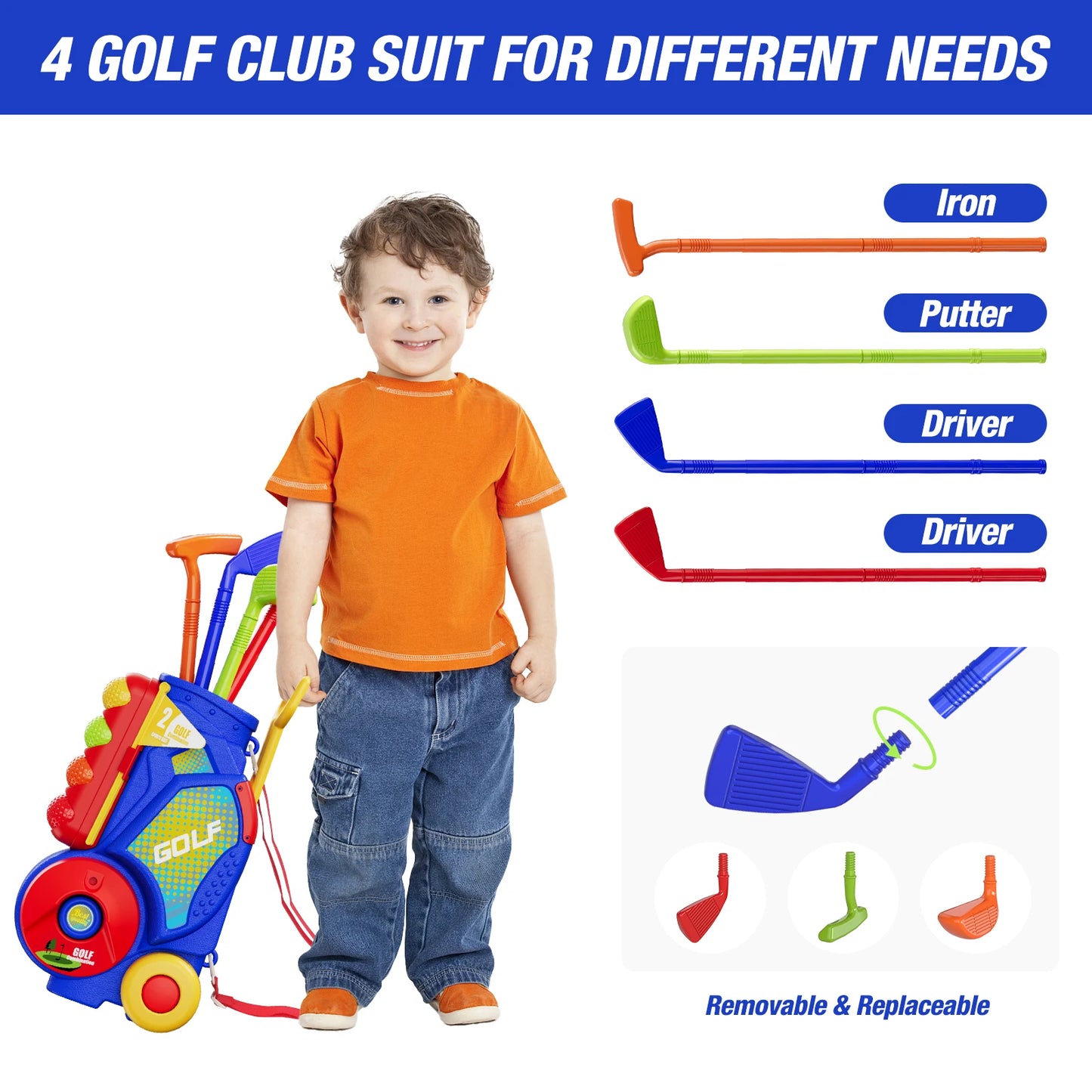 Toddler Golf Set, Upgraded Kids Golf Club.