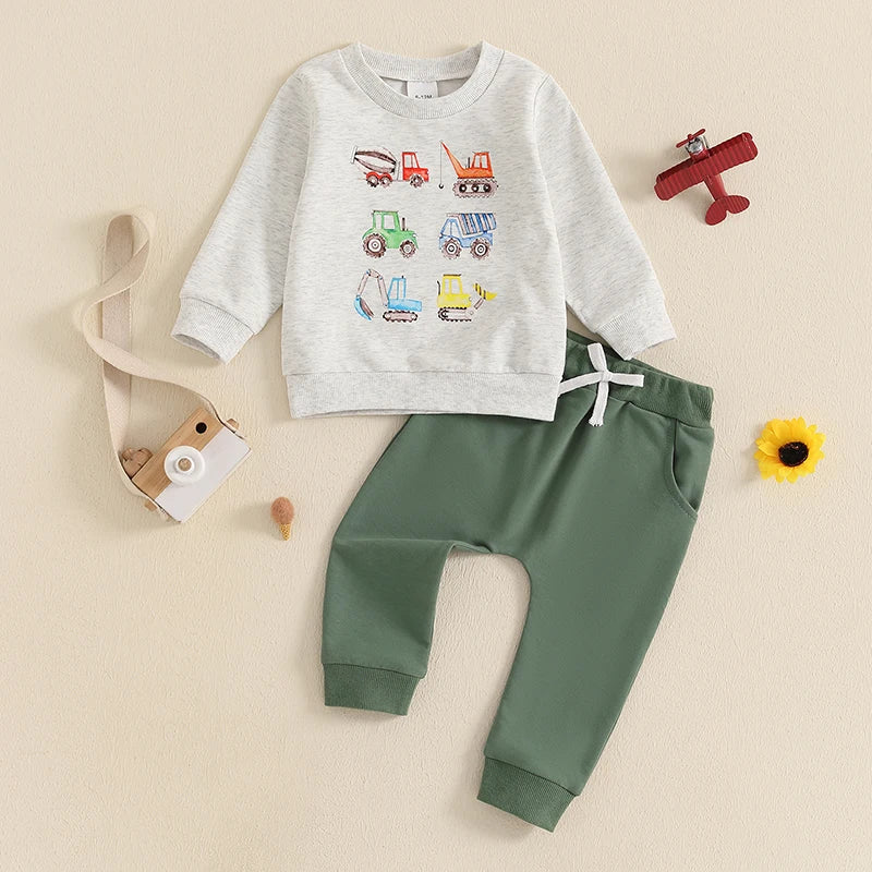 Toddler Boy Winter Outfits 2 piece.