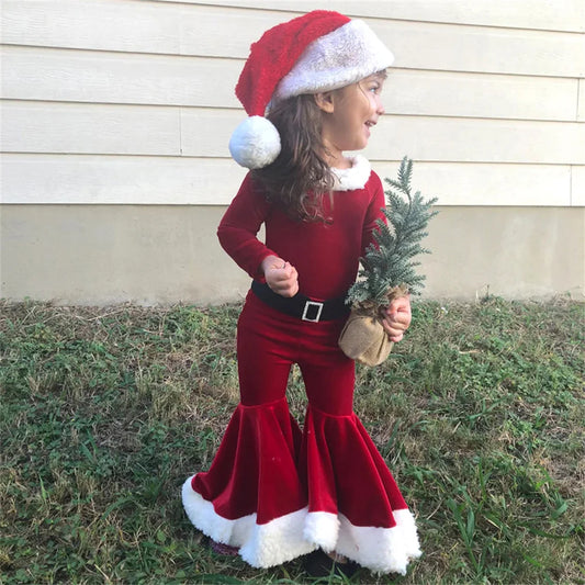 Girls Christmas Costume Santa Claus.