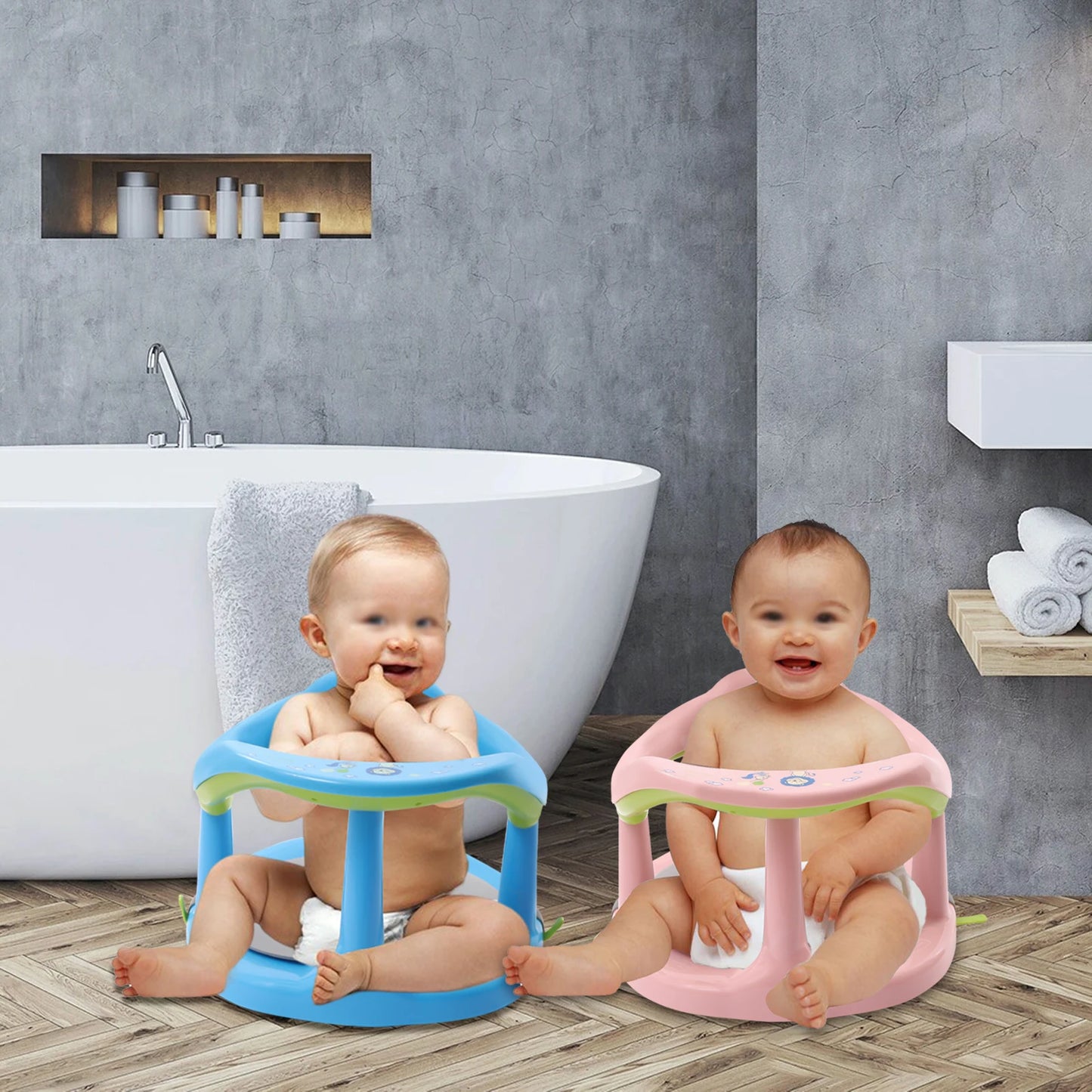 Blue/Pink Anti Slip Baby Bathtub Seat