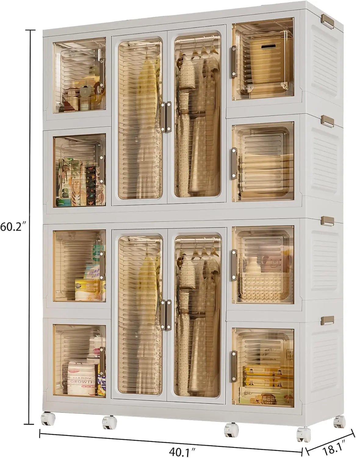 Portable Wardrobe Closet Storage Organizer For Clothes,