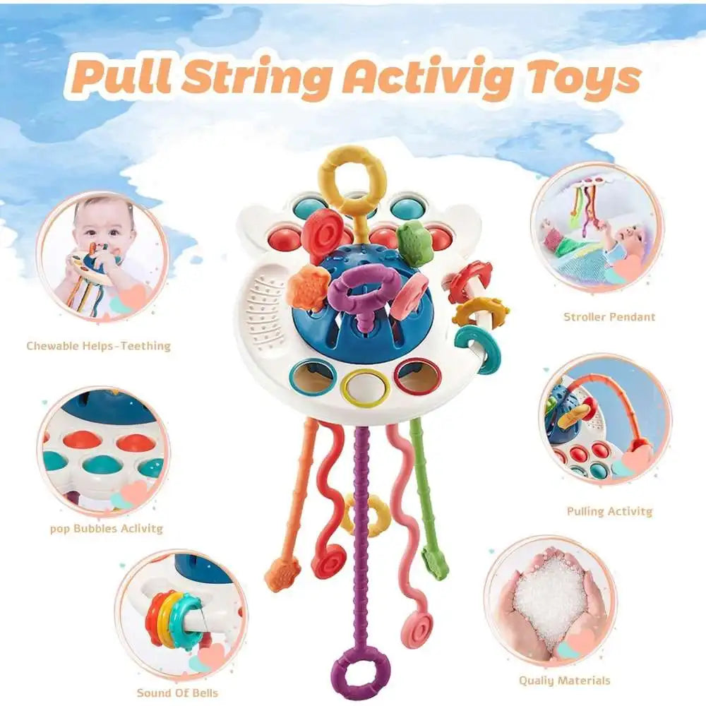 Montessori String Toys and Stacking Blocks