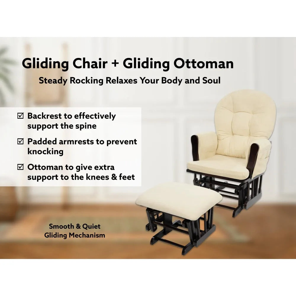 Reclining Gliders Chairs & Ottoman Set.