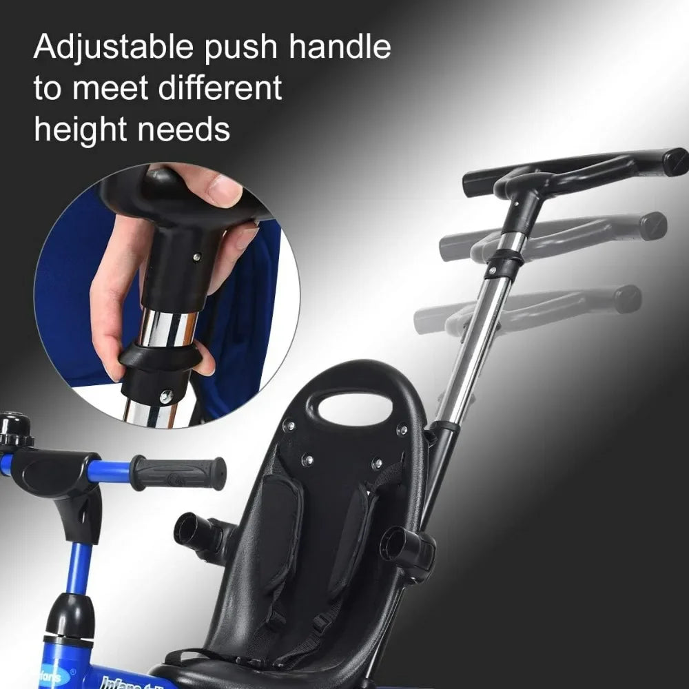 4 in 1 Stroll Trike with Adjustable Push Handle,