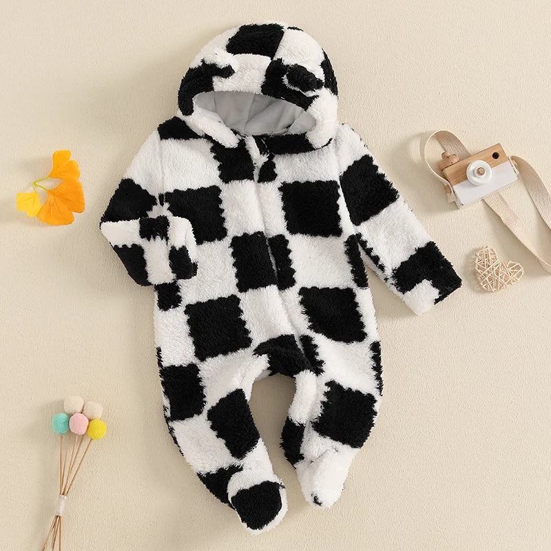 Cute Toddler Boy/ Girls Hooded Romper.