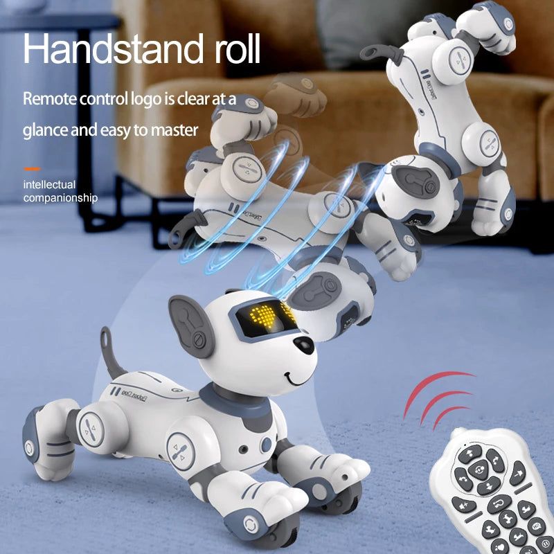 Funny RC Robot Electronic Dog Stunt Dog Voice Command