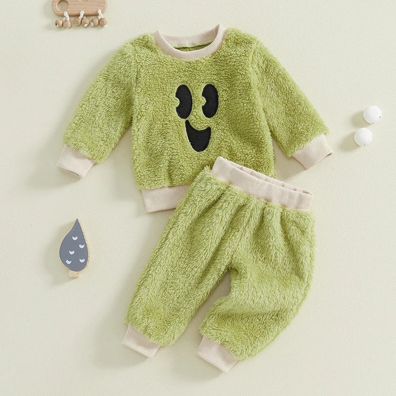 Adorable 2 Piece Set Cute Smiley face Print .