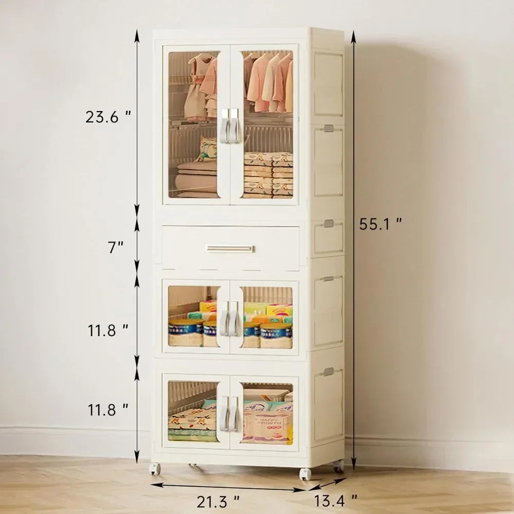 Plastic baby wardrobe cabinet .