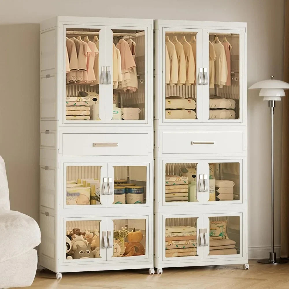 Plastic baby wardrobe cabinet .