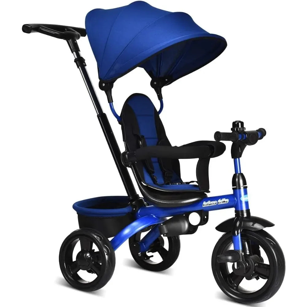 4 in 1 Stroll Trike with Adjustable Push Handle,