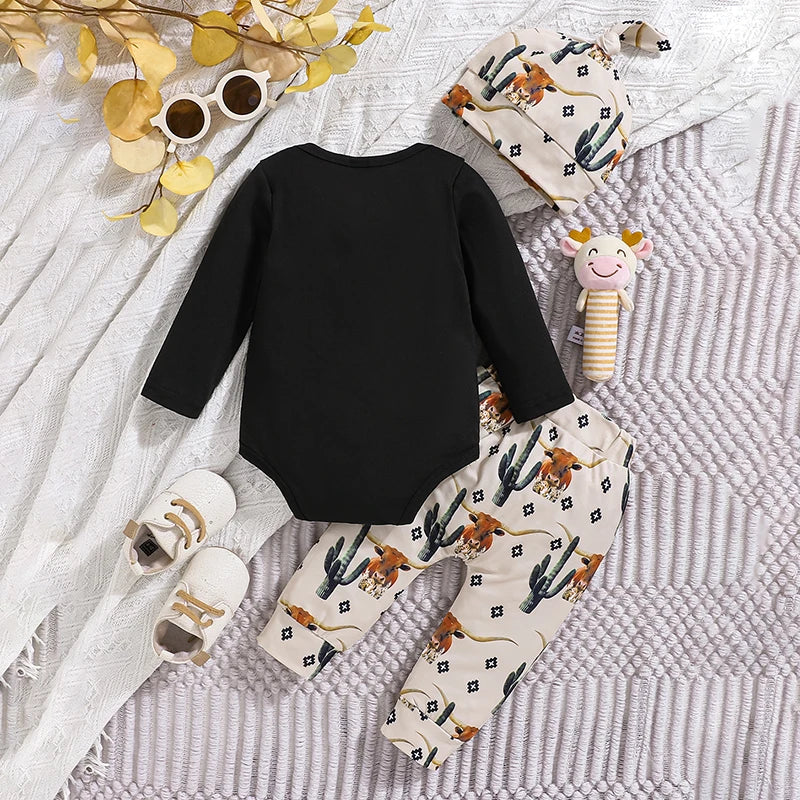 Toddler Girl Winter Outfit Floral Print Hooded Jacket and Fleece Lined Pants Set Warm