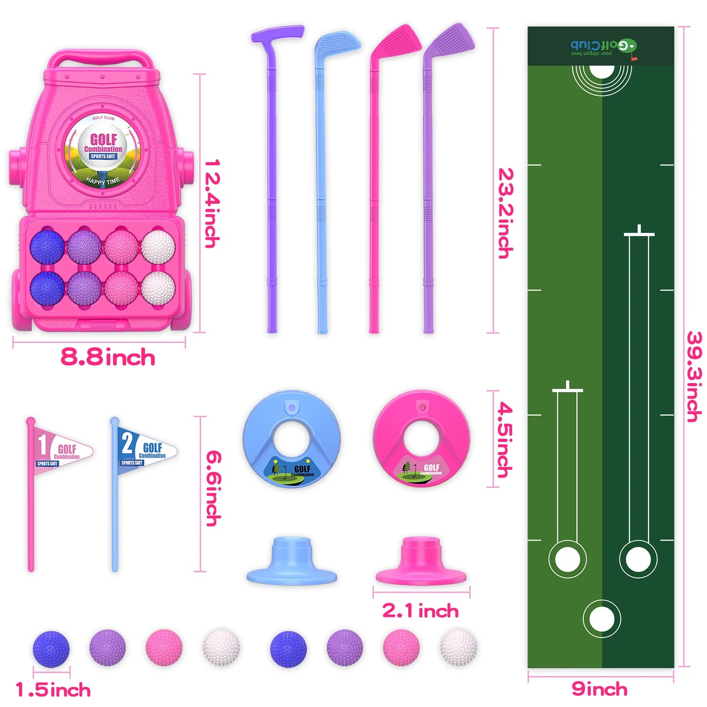 Toddler Golf Set Kids Golf  clubs.