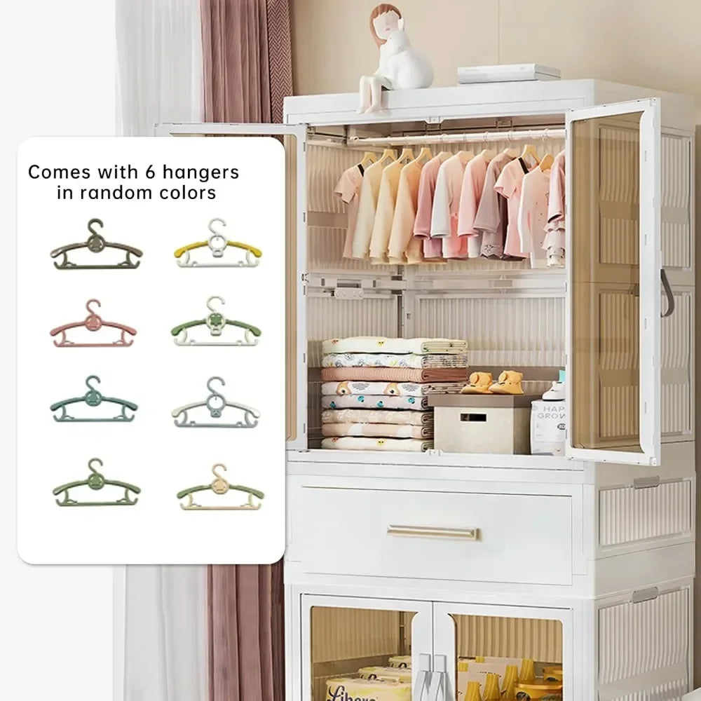 Plastic baby wardrobe cabinet .