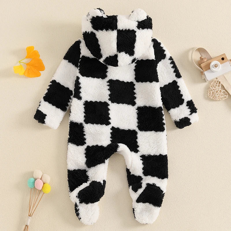 Cute Toddler Boy/ Girls Hooded Romper.