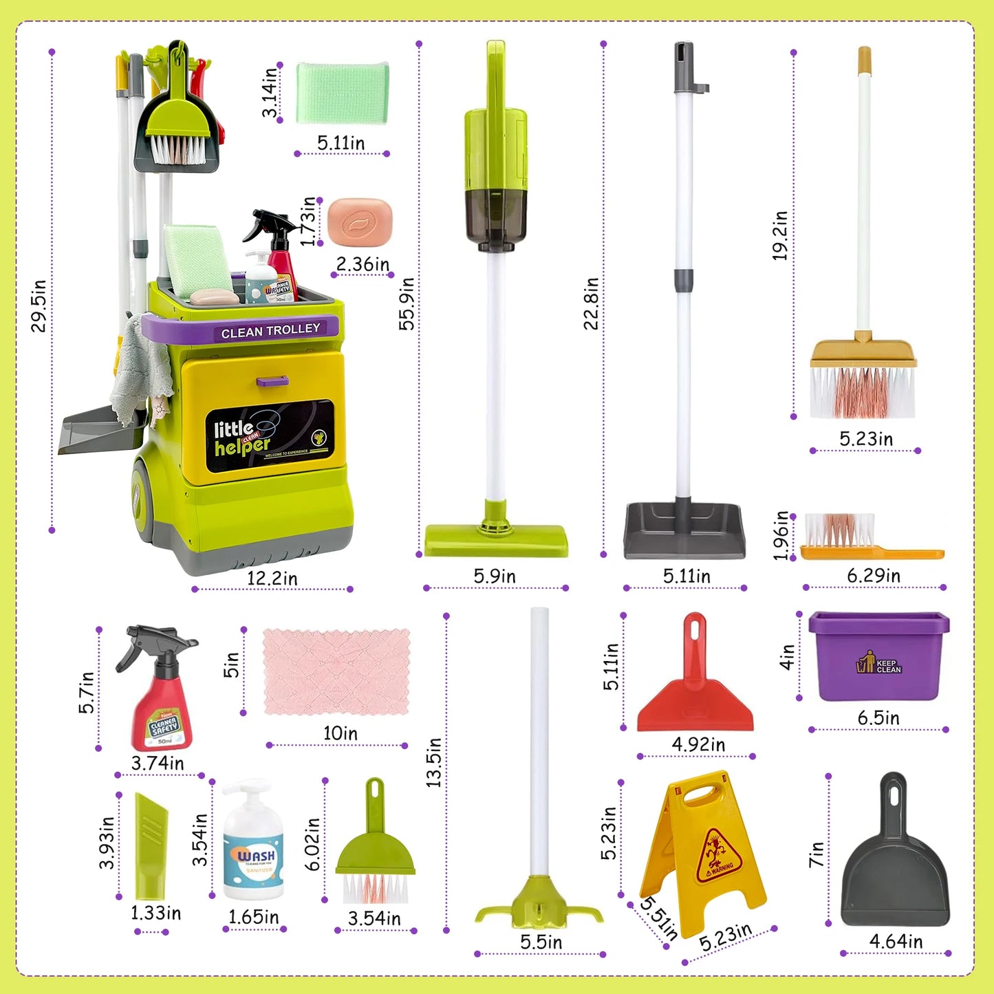 Educational Kids Cleaning Set for Toddlers